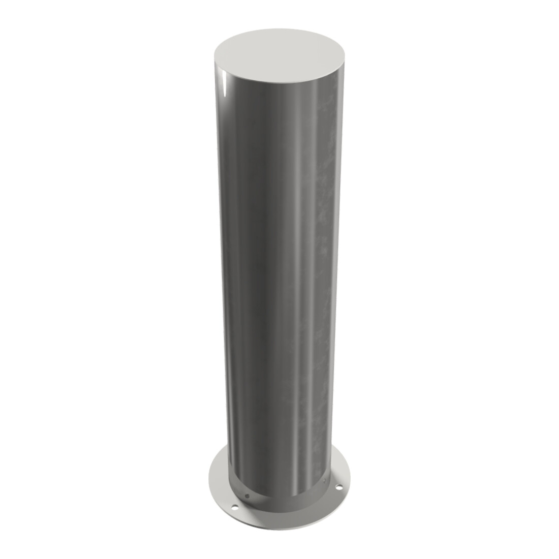 Schake Sperrpfosten aus Edelstahl Typ 40205P Ø 204mm, ortsfest zum Aufdübeln Überflur 900mm, geschliffen