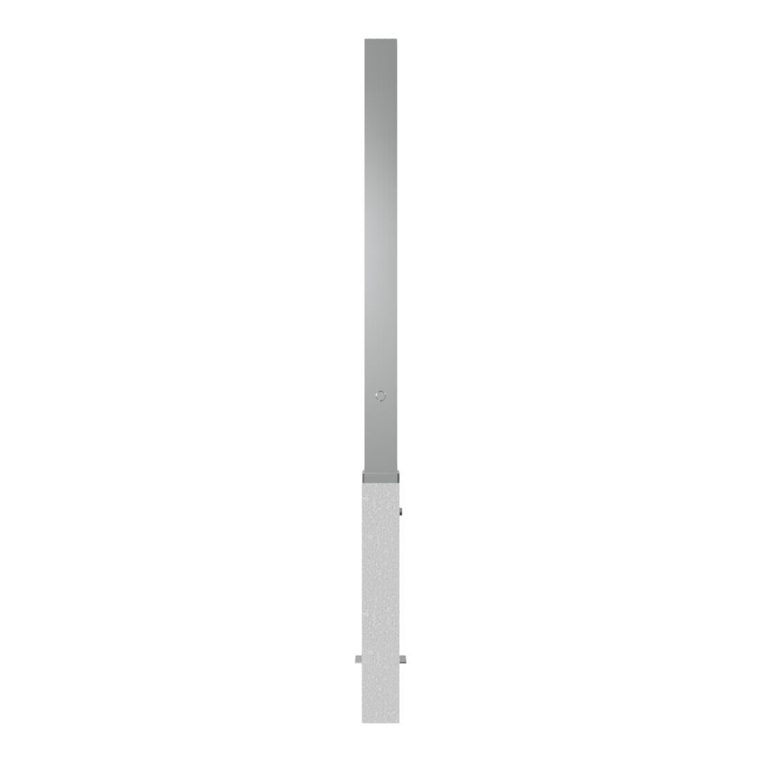 Schake Sperrpfosten aus Edelstahl Typ 4070F, herausnehmbar-, 70x70mm + Dreikantverschluß incl.feuerverz.Bodenhülse