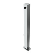 Schake Sperrpfosten aus Edelstahl Typ 4070FU, umlegbar-, 70x70mm + Dreikantverschluß zum Aufdübeln-4