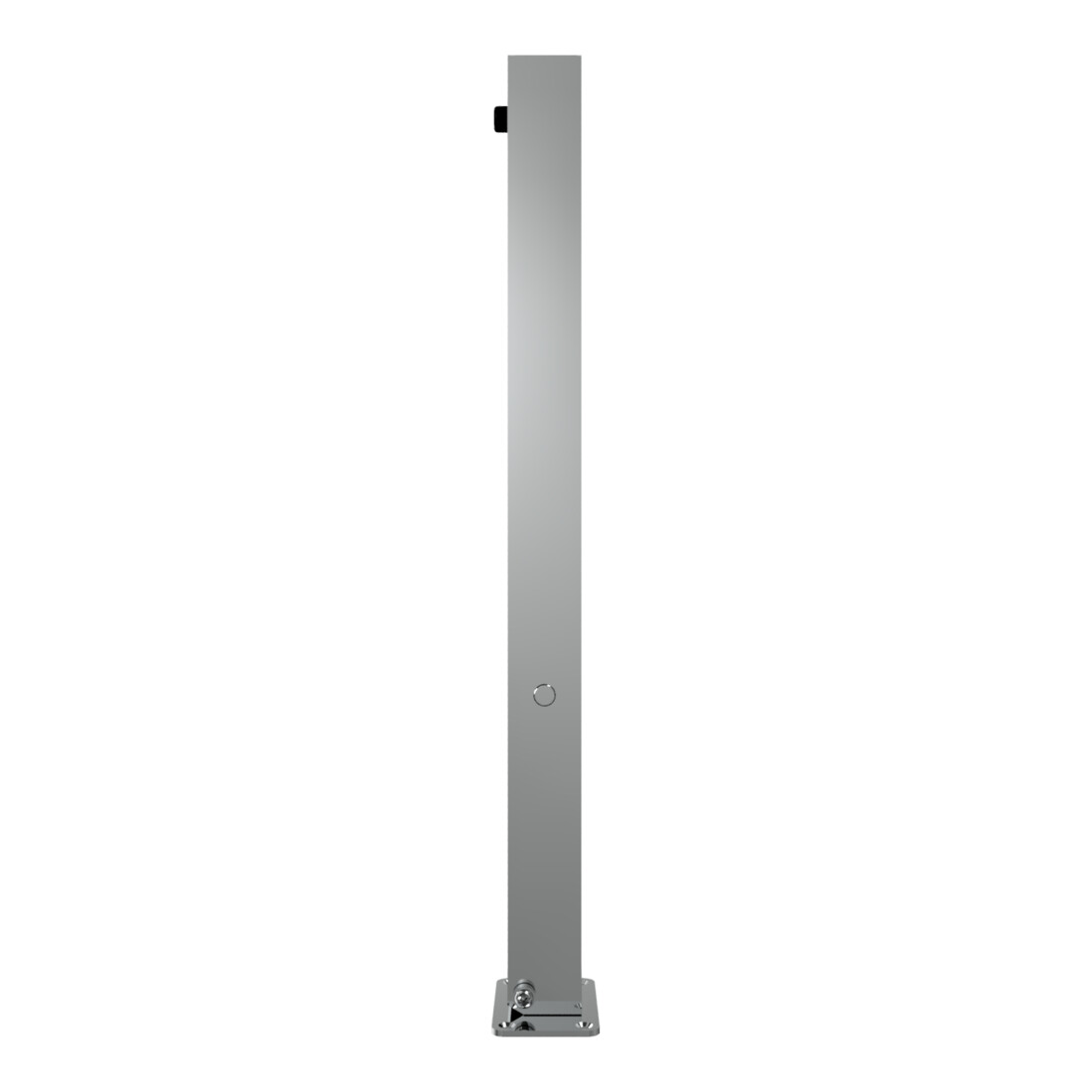 Schake Sperrpfosten aus Edelstahl Typ 4070FU, umlegbar-, 70x70mm + Dreikantverschluß zum Aufdübeln