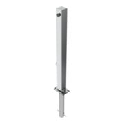 Schake Sperrpfosten aus Edelstahl Typ 4070FUH, umlegbar-, 70x70mm + Dreikantverschluß zum Einbetonieren-4