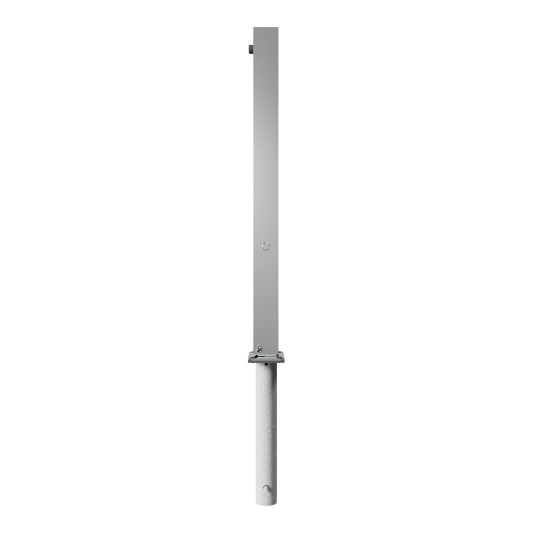 Schake Sperrpfosten aus Edelstahl Typ 4070FUH, umlegbar-, 70x70mm + Dreikantverschluß zum Einbetonieren