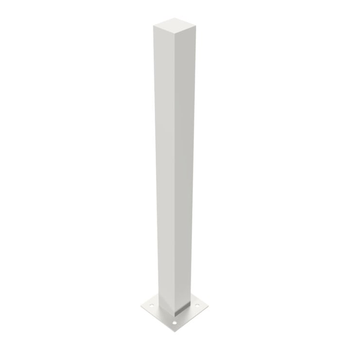 Schake Sperrpfosten aus Edelstahl Typ 4070P, ortsfest-, 70x70mm, zum Aufdübeln + Bodenplatte