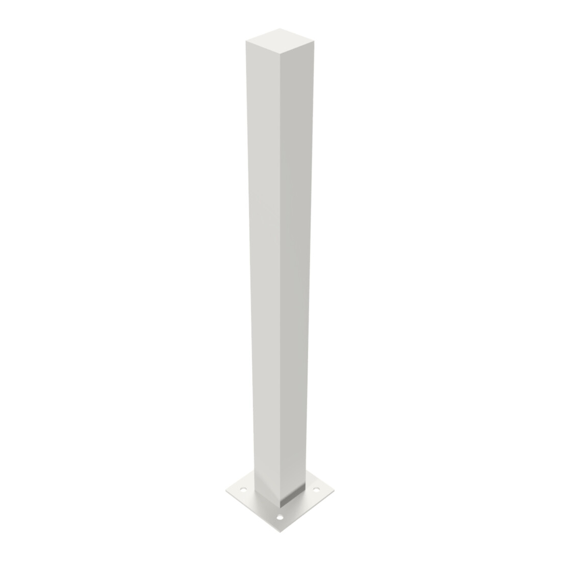 Schake Sperrpfosten aus Edelstahl Typ 4070P, ortsfest-, 70x70mm, zum Aufdübeln + Bodenplatte