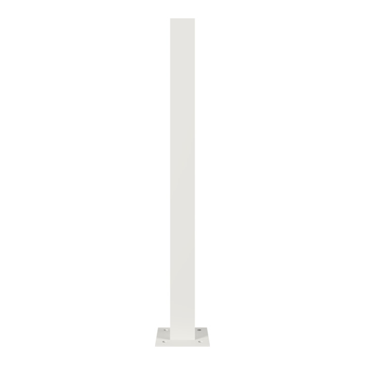 Schake Sperrpfosten aus Edelstahl Typ 4070P, ortsfest-, 70x70mm, zum Aufdübeln + Bodenplatte
