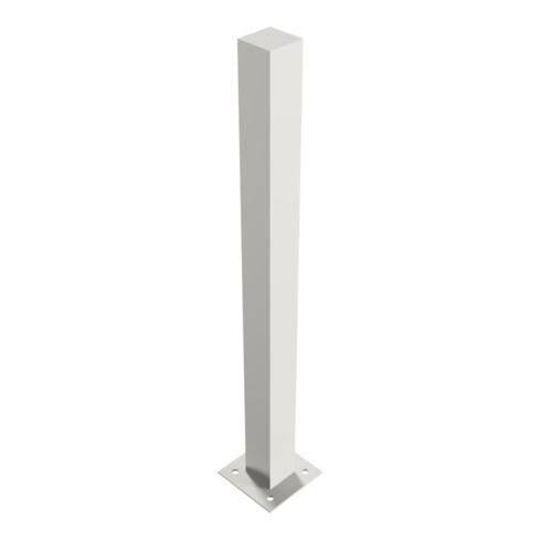 Schake Sperrpfosten aus Edelstahl Typ 4070P, ortsfest-, 70x70mm, zum Aufdübeln + Bodenplatte