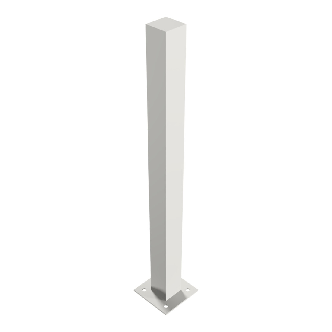 Schake Sperrpfosten aus Edelstahl Typ 4070P, ortsfest-, 70x70mm, zum Aufdübeln + Bodenplatte