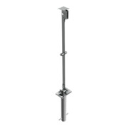 Schake Sperrpfosten aus Edelstahl Typ 4070UZH, umlegbar-, 70x70mm + Zylinderschloss zum Einbetonieren-4