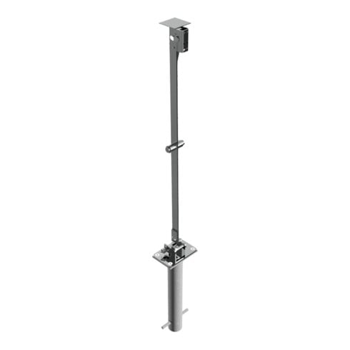 Schake Sperrpfosten aus Edelstahl Typ 4070UZH, umlegbar-, 70x70mm + Zylinderschloss zum Einbetonieren