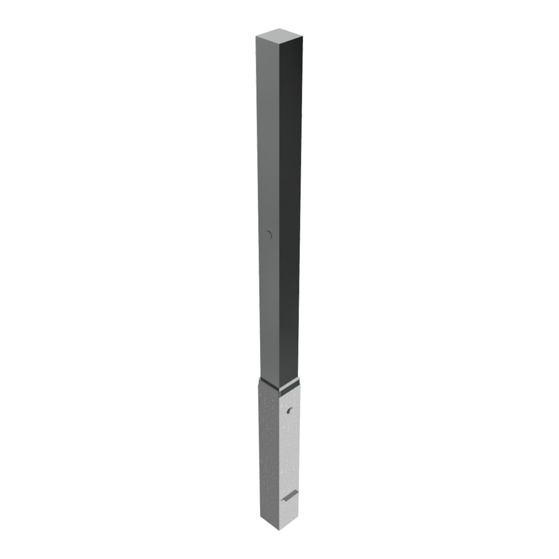 Schake Sperrpfosten aus Edelstahl Typ 4070Z, herausnehmbar-, 70x70mm + Zylinderschloss incl. feuerverz. Bodenhülse