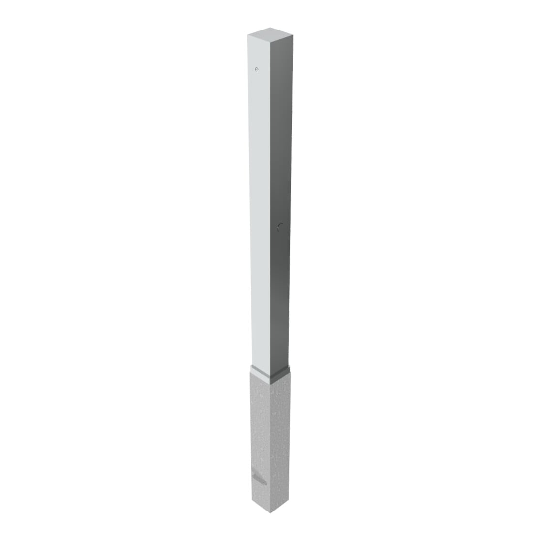 Schake Sperrpfosten aus Edelstahl Typ 4070Z, herausnehmbar-, 70x70mm + Zylinderschloss incl. feuerverz. Bodenhülse