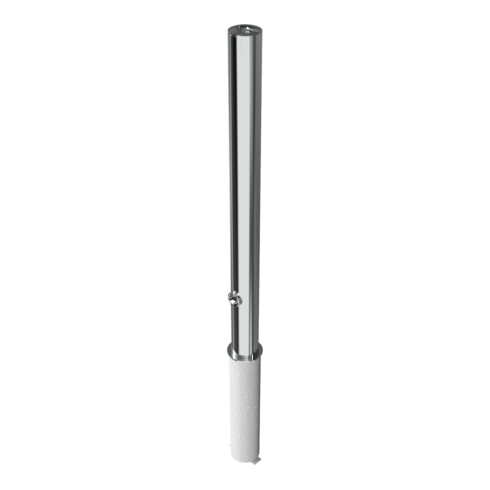 Schake Sperrpfosten aus Edelstahl Typ 4072F Ø 76mm, herausnehmbar, geschliffen + Dreikantverschluß + Bodenhülse