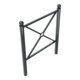 Schake Stadtbarriere "Croix de St. André" Stahl, Länge 1000mm Gesamthöhe 1300mm Pfosten Ø 76mm + Kugelkopf, Querstreben 30 x 30mm, Diagonalstreben 25 x 25mm, beschichtet, in RAL-4