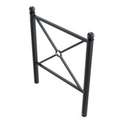 Schake Stadtbarriere "Croix de St. André" Stahl, Länge 1000mm Gesamthöhe 1300mm Pfosten Ø 76mm + Kugelkopf, Querstreben 30 x 30mm, Diagonalstreben 25 x 25mm, beschichtet, in RAL-5