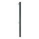 Schake Stadtzaun, Endpfosten + Flachkopf, Vierkantrohr 70x70mm + Stahlkappe, beschichtet, Höhe 1000mm über Flur, zum einbetonieren, 2 Verbindungslaschen-5