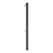Schake Stadtzaun, Endpfosten + Flachkopf, Vierkantrohr 70x70mm + Stahlkappe, beschichtet, Höhe 1000mm über Flur, zum einbetonieren, 2 Verbindungslaschen-5