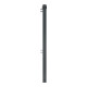 Schake Stadtzaun, Endpfosten + Zierkopf, Vierkantrohr 70x70mm + Stahlkappe, beschichtet, Höhe 1000mm über Flur, zum einbetonieren, 2 Verbindungslaschen-4