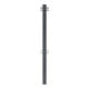 Schake Stadtzaun, Mittelpfosten + Flachkopf, Vierkantrohr 70x70mm + Stahlkappe, beschichtet, Höhe 1000mm über Flur, zum einbetonieren, 4 Verbindungslaschen-4