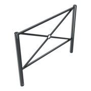 Schake Stadtzaun, Zaunelement + Flachkopf, Ø76mm, beschichtet, Gesamthöhe 1200mm, Breite: 1500mm, zum Einbetonieren-2