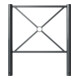 Schake Stadtzaun, Zaunelement + Flachkopf, Ø76mm, beschichtet, Gesamthöhe 1200mm, Breite: 1000mm, zum Einbetonieren