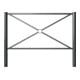 Schake Stadtzaun, Zaunelement + Flachkopf, Ø76mm, beschichtet, Gesamthöhe 1200mm, Breite: 1500mm, zum Einbetonieren