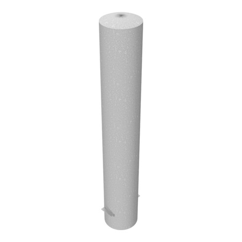 Schake Stahlrohrpoller Ø 193 x 3,6 mm ortsfest, zum Einbetonieren feuerverzinkt / weiß beschichtet, feuerverzinkt, Gesamtlänge: 1200 mm, mit aufgeschweißter Stahlkappe