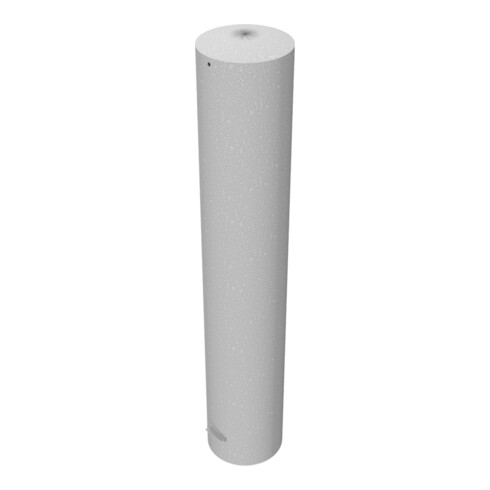 Schake Stahlrohrpoller Ø 273 x 5 mm ortsfest, zum Einbetonieren feuerverzinkt / weiß beschichtet, feuerverzinkt, Gesamtlänge: 1500 mm, mit aufgeschweißter Stahlkappe