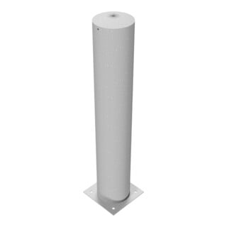 Schake Stahlrohrpoller Ø 273 x 5 mm zum Aufdübeln feuerverzinkt / weiß beschichtet, feuerverzinkt, Gesamtlänge: 1500 mm, mit aufgeschweißter Stahlkappe