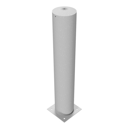 Schake Stahlrohrpoller Ø 273 x 5 mm zum Aufdübeln feuerverzinkt / weiß beschichtet, feuerverzinkt, Gesamtlänge: 1500 mm, mit aufgeschweißter Stahlkappe