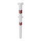 Schake Standpfosten Stahlrohr 70 x 70 mm Eckpfosten für Ober- und Knieholm, weiß / rot +Sechskantschrauben, Mutter M16x60 + Schutzkappen.-2