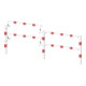 Schake Standpfosten Stahlrohr 70 x 70 mm Eckpfosten für Ober- und Knieholm, weiß / rot +Sechskantschrauben, Mutter M16x60 + Schutzkappen.-4