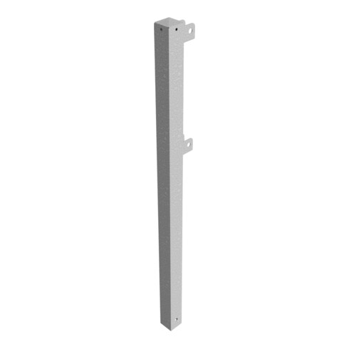 Schake Standpfosten Stahlrohr 70 x 70 mm Endpfosten für Ober- und Knieholm, +Sechskantschrauben, Mutter M16x60 + Schutzkappen
