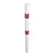 Schake Standpfosten Stahlrohr 70 x 70 mm Endpfosten für Ober- und Knieholm, weiß / rot +Sechskantschrauben, Mutter M16x60 + Schutzkappen.-4