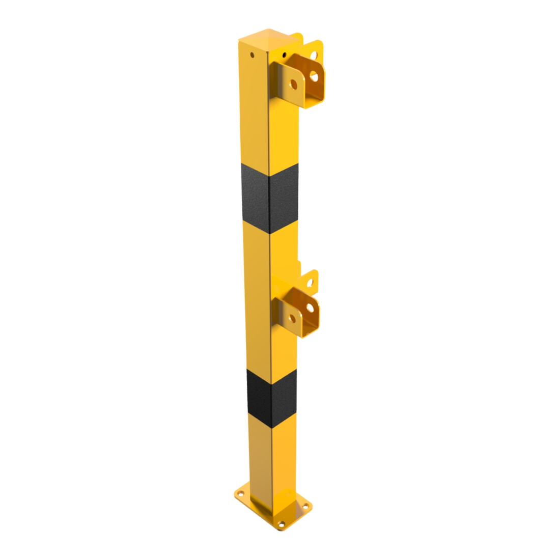 Schake Standpfosten zum Aufdübeln Stahlrohr 70 x 70 mm Eckpfosten für Ober- und Knieholm 90°