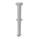 Schake Standpfosten zum Aufdübeln Stahlrohr 70 x 70 mm Eckpfosten für Ober- und Knieholm 90° + Bodenplatte 100 x 150 mm-4