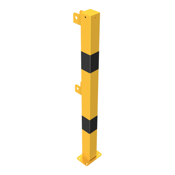 Schake Standpfosten zum Aufdübeln Stahlrohr 70 x 70 mm Endpfosten für Ober- und Knieholm