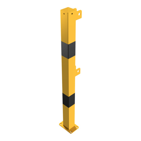 Schake Standpfosten zum Aufdübeln Stahlrohr 70 x 70 mm Endpfosten für Ober- und Knieholm