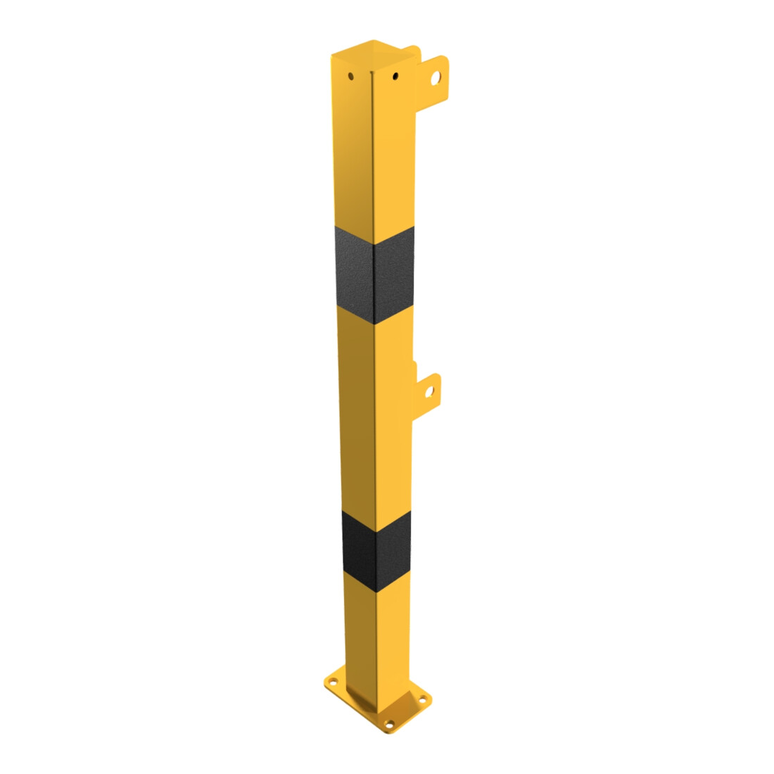 Schake Standpfosten zum Aufdübeln Stahlrohr 70 x 70 mm Endpfosten für Ober- und Knieholm