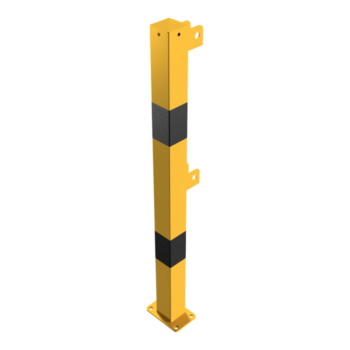 Schake Standpfosten zum Aufdübeln Stahlrohr 70 x 70 mm Endpfosten für Ober- und Knieholm