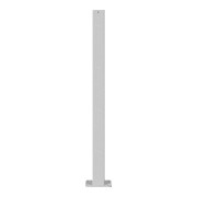 Schake Standpfosten zum Aufdübeln Stahlrohr 70 x 70 mm Endpfosten für Ober- und Knieholm + Bodenplatte 100 x 150 mm-2
