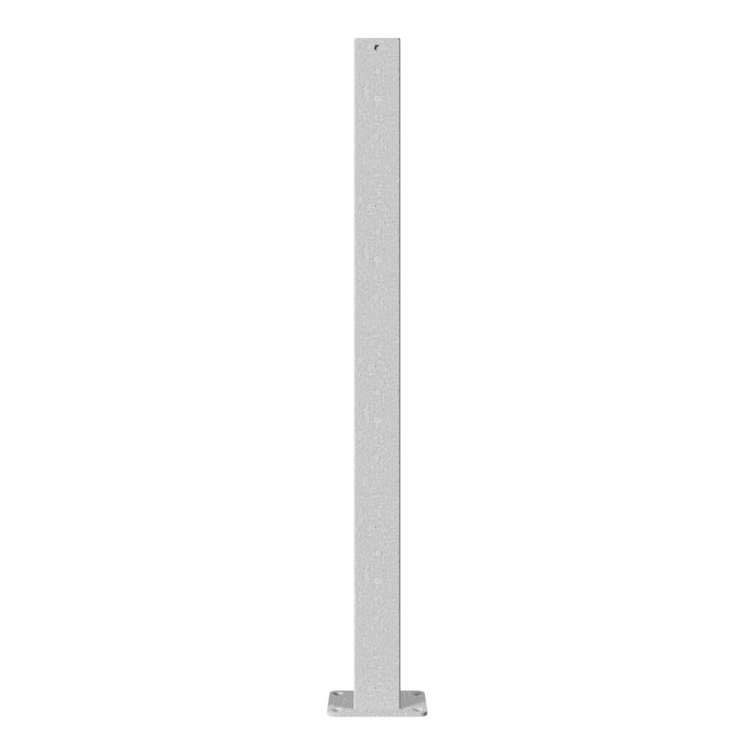 Schake Standpfosten zum Aufdübeln Stahlrohr 70 x 70 mm Endpfosten für Ober- und Knieholm + Bodenplatte 100 x 150 mm