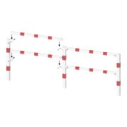 Schake Standpfosten zum Aufdübeln Stahlrohr 70 x 70 mm Endpfosten für Ober- und Knieholm + Bodenplatte 100 x 150 mm-5