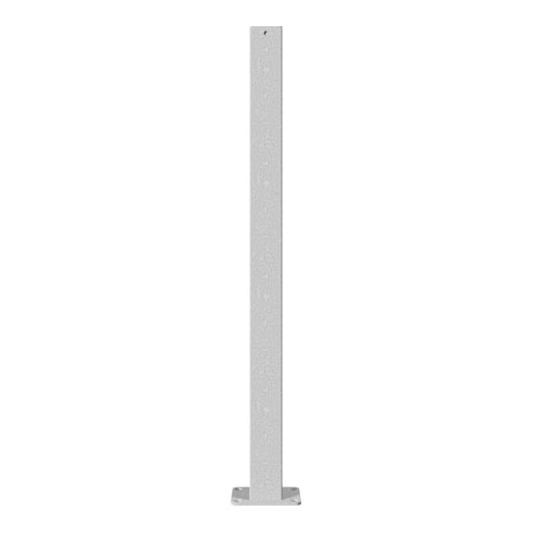 Schake Standpfosten zum Aufdübeln Stahlrohr 70 x 70 mm Endpfosten für Ober- und Knieholm + Bodenplatte 100 x 150 mm