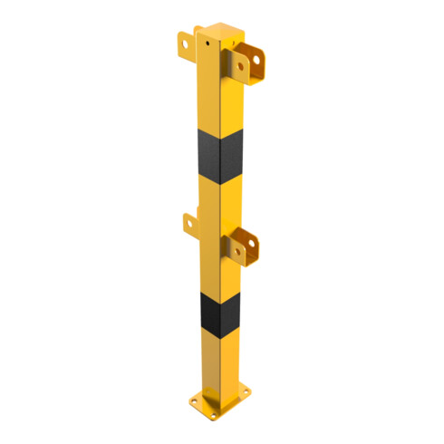 Schake Standpfosten zum Aufdübeln Stahlrohr 70 x 70 mm Mittelpfosten für Ober- und Knieholm