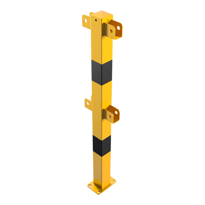 Schake Standpfosten zum Aufdübeln Stahlrohr 70 x 70 mm Mittelpfosten für Ober- und Knieholm