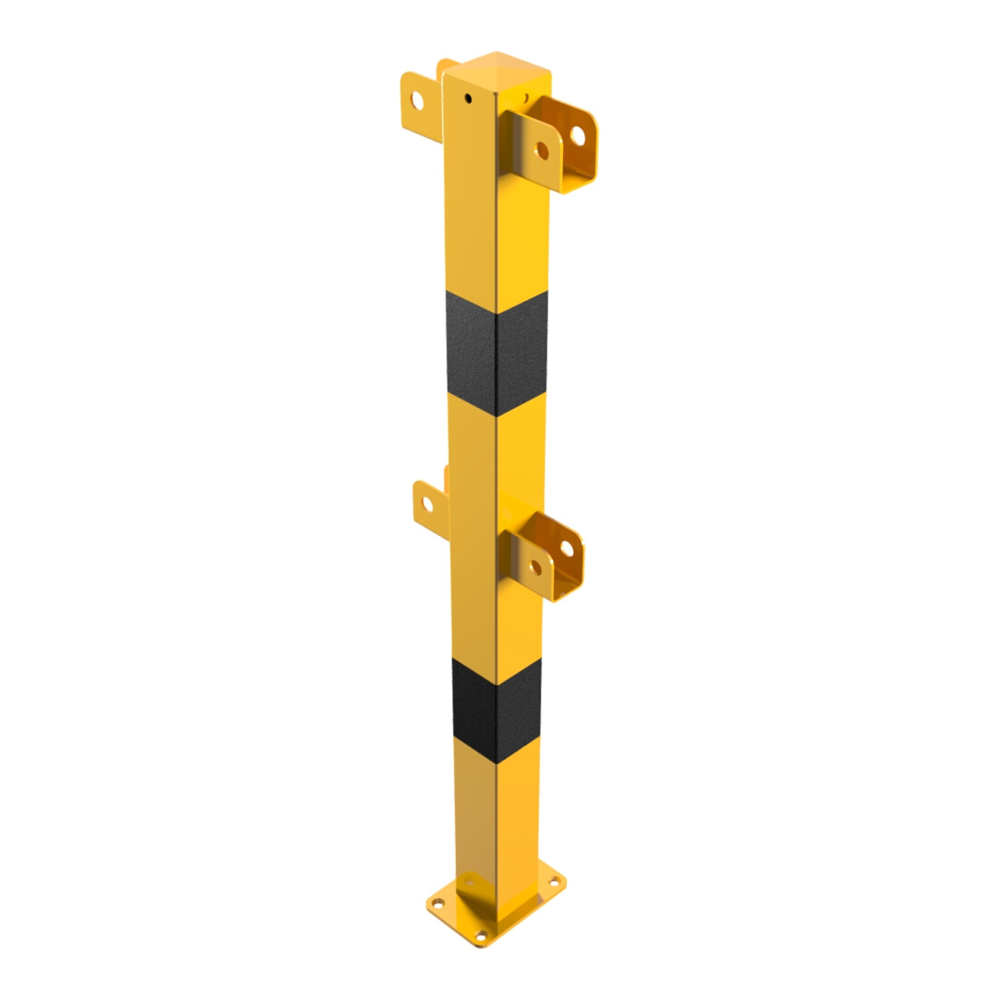 Schake Standpfosten zum Aufdübeln Stahlrohr 70 x 70 mm Mittelpfosten für Ober- und Knieholm