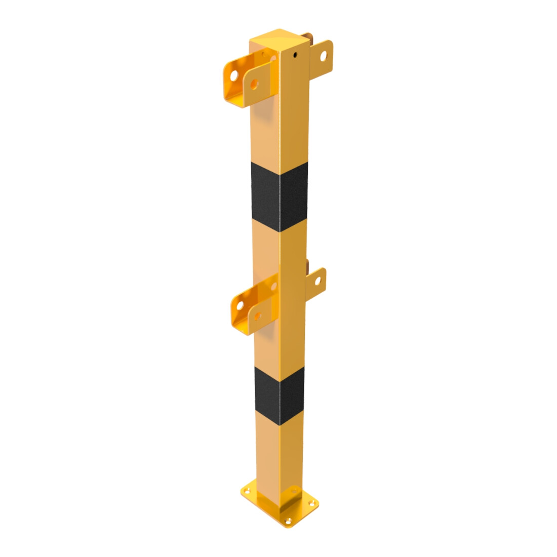 Schake Standpfosten zum Aufdübeln Stahlrohr 70 x 70 mm Mittelpfosten für Ober- und Knieholm