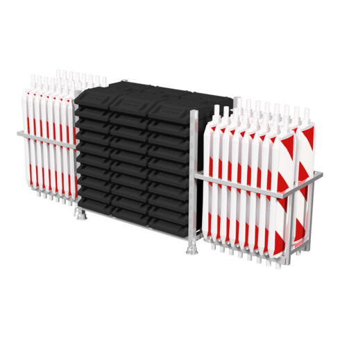 Schake Stapelpalette verzinkt für 30 Fußplatten, 1,40 m x 0,73 m x 1,31 m