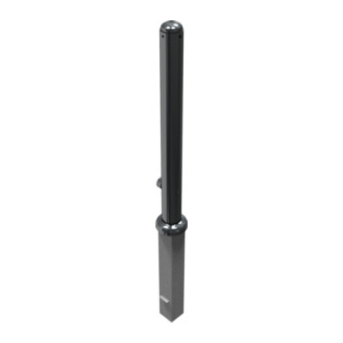 Schake stijl paal type 480FB, verwijderbaar + driehoekig slot, Ø 82mm + halve bol, gecoat,