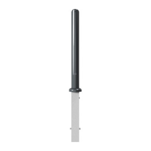 Schake stijl paal type 480FB, verwijderbaar + driehoekig slot, Ø 82mm + halve bol, gecoat,